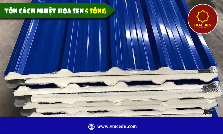 Tôn cách nhiệt Hoa Sen 5 sóng
