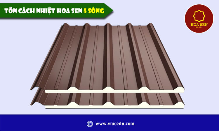 Tôn cách nhiệt Hoa Sen 5 sóng