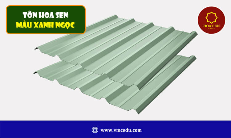 Tôn Hoa Sen màu xanh ngọc