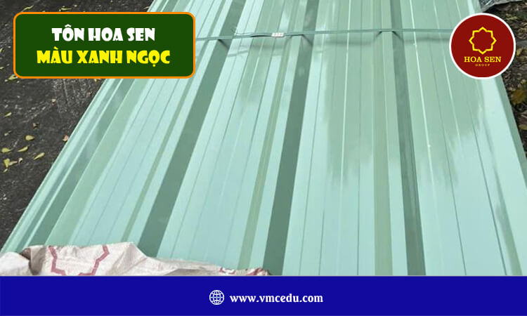 Tôn Hoa Sen màu xanh ngọc