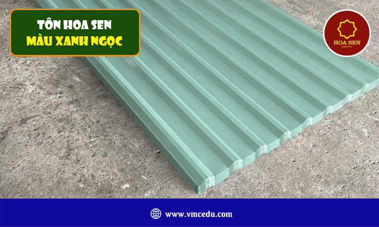 Tôn Hoa Sen màu xanh ngọc