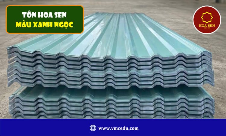 Tôn Hoa Sen màu xanh ngọc