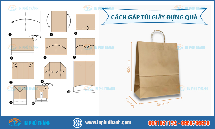 Cách gấp túi giấy đựng quà tặng