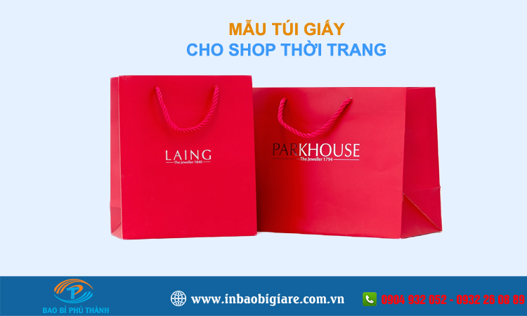 Túi giấy cho shop thời trang