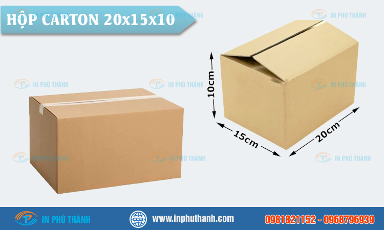 Hộp carton 20x15x10