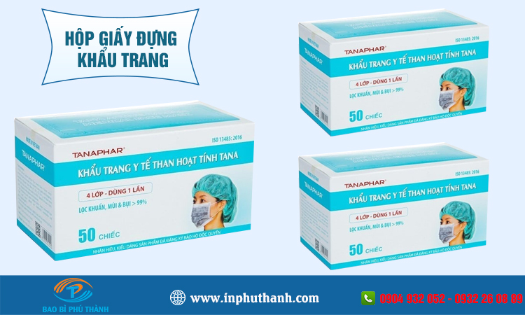 Hộp giấy đựng khẩu trang