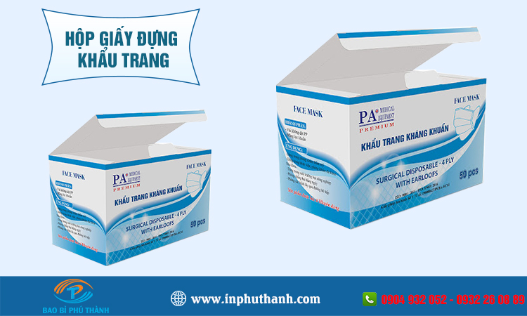 Hộp giấy đựng khẩu trang