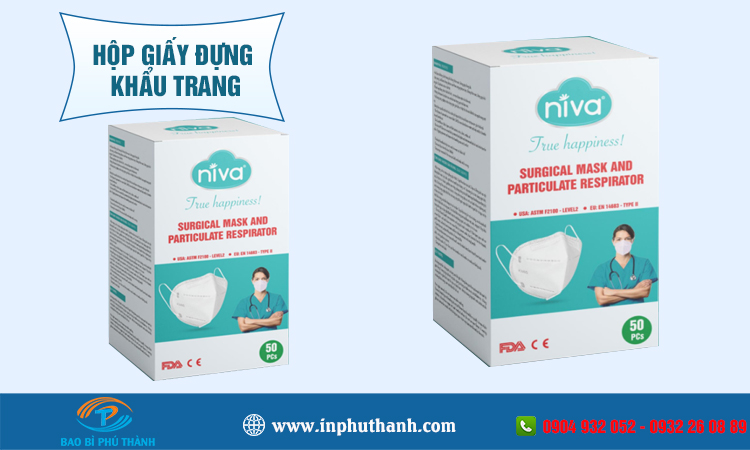 Hộp giấy đựng khẩu trang