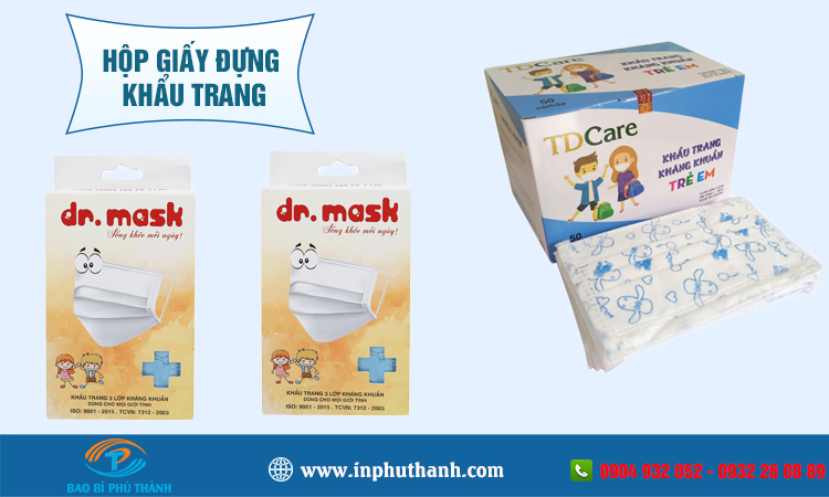 Hộp giấy đựng khẩu trang