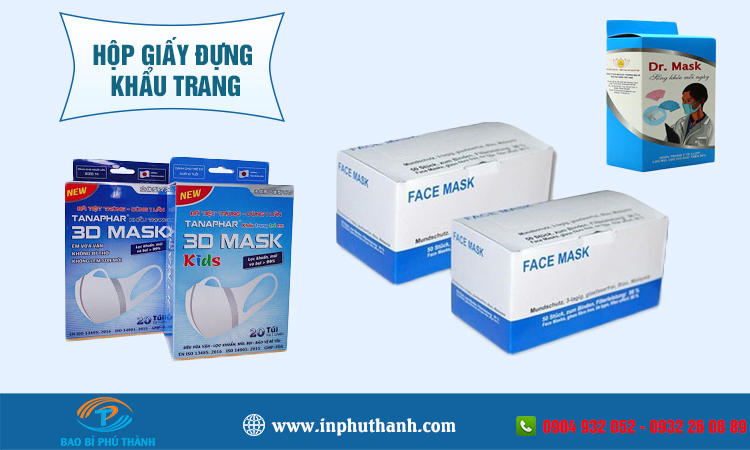 Hộp giấy đựng khẩu trang