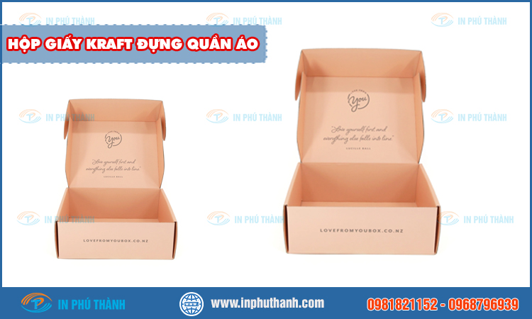 Hộp giấy kraft đựng quần áo