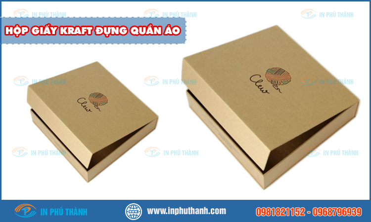 Hộp giấy kraft đựng quần áo