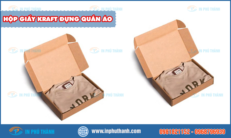 Hộp giấy kraft đựng quần áo