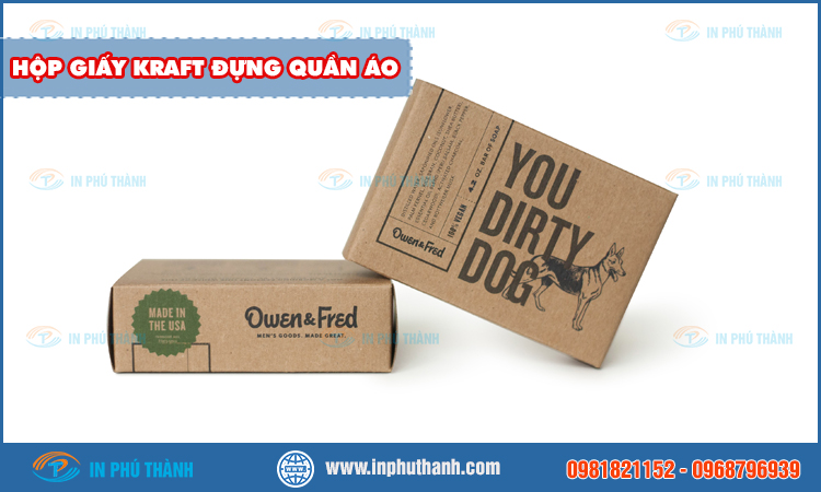 Hộp giấy kraft đựng quần áo