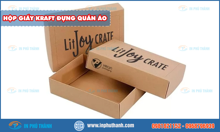 Hộp giấy kraft đựng quần áo