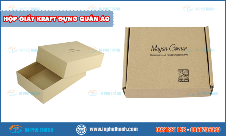 Hộp giấy kraft đựng quần áo