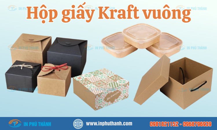 Hộp giấy Kraft vuông