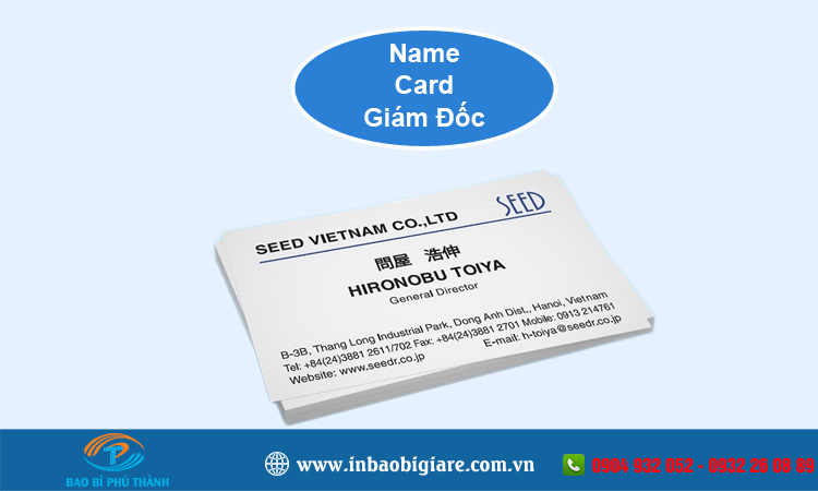 Name card giám đốc 