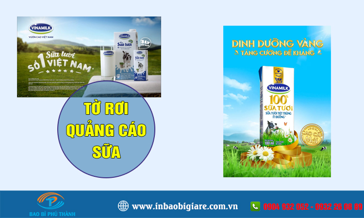 Tờ rơi quảng cáo sữa