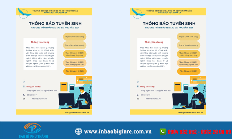 Tờ rơi tuyển sinh đại học