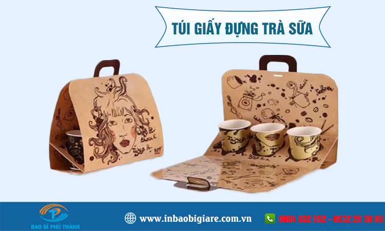 Túi giấy đựng trà sữa