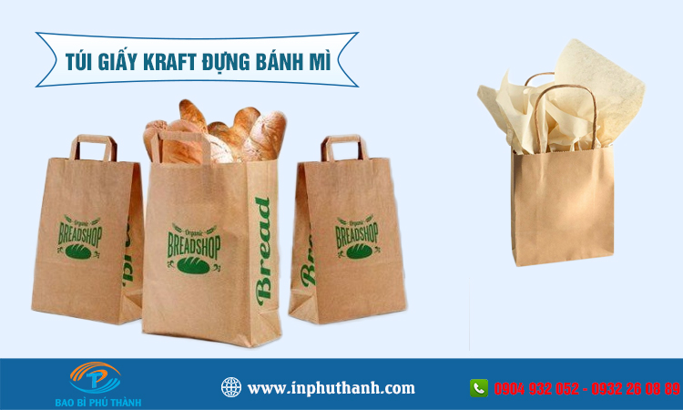 Túi giấy kraft đựng bánh mì