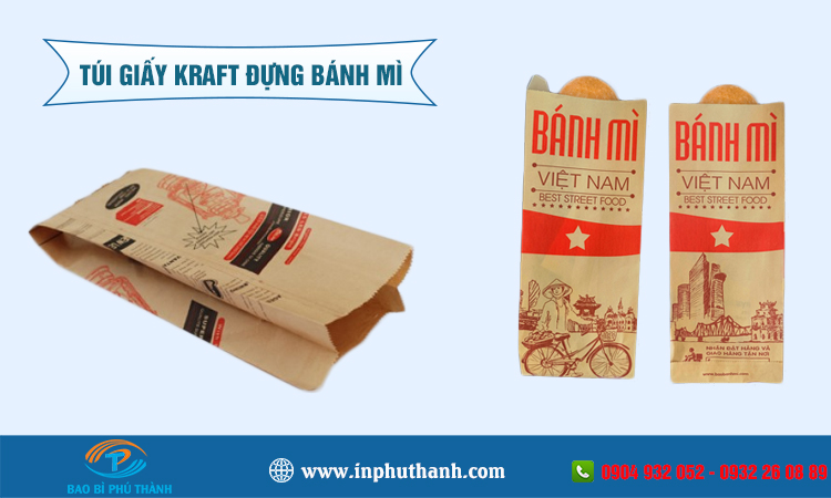 Túi giấy kraft đựng bánh mì