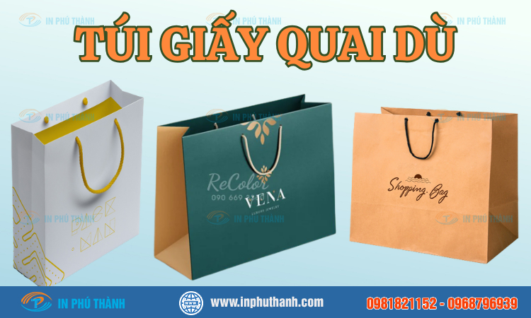 Túi giấy quai dây dù